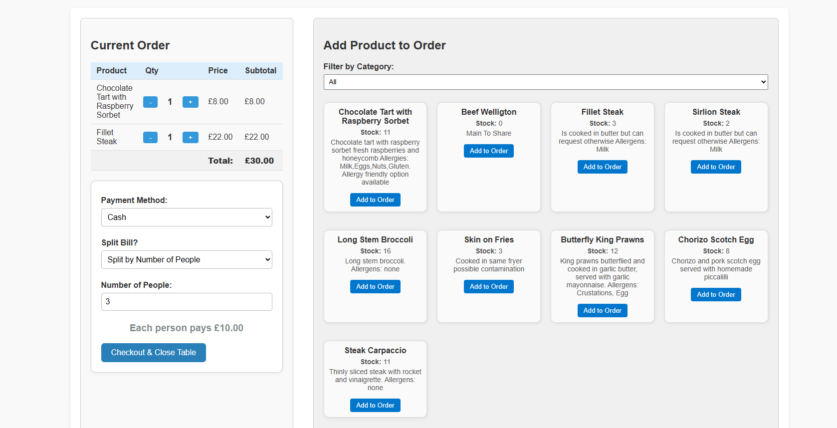 After checkout button is pressed 