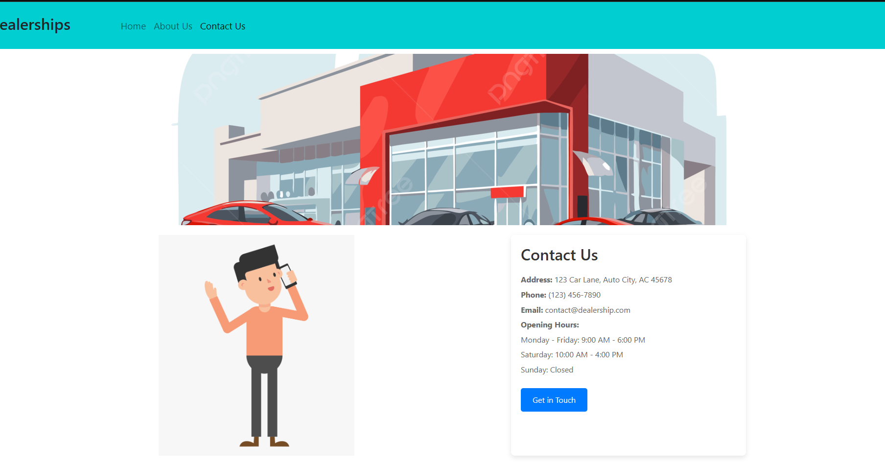 Dealership list screenshot