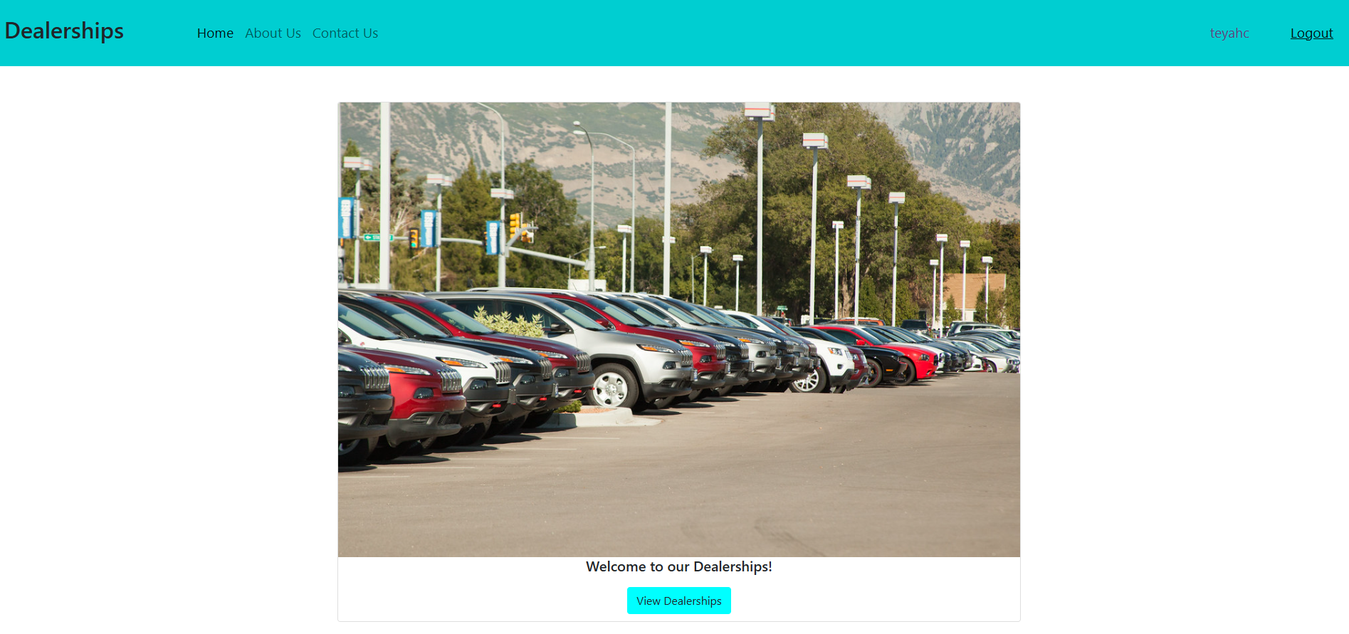 Dealership list screenshot
